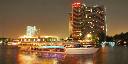 บัตรล่องเรือดินเนอร์แม่น้ำเจ้าพระยา + บุฟเฟ่ต์นานาชาติ โดย เรือเมอริเดียนครุยส์